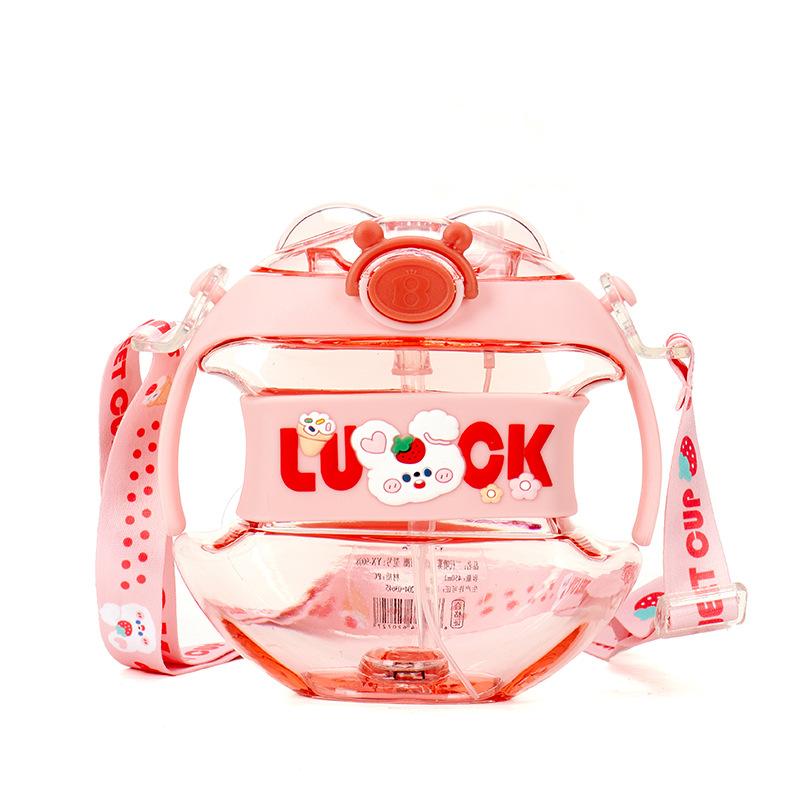 

Форма 450 мл Пончик Мультяшное Животное Детская Чашка Материал ПК Замок Многоцветная Пряжка розовый