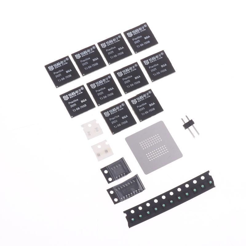 BGA-Chip-Lötübungsplatine-Kit Dezimale blinkende Lichter Lehre Praktisches Training Lötübung Einzelteile