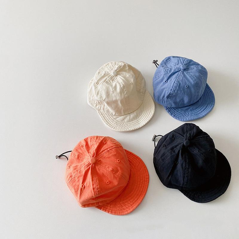 Cappellino Estivo Bambini Asciugatura Rapida Colore Unito Coulisse Bambino Bambina Cappellino da Baseball Per Bambini Visiera Parasole Esterna Cappellino con Visiera Morbida a Becco d'Anatra