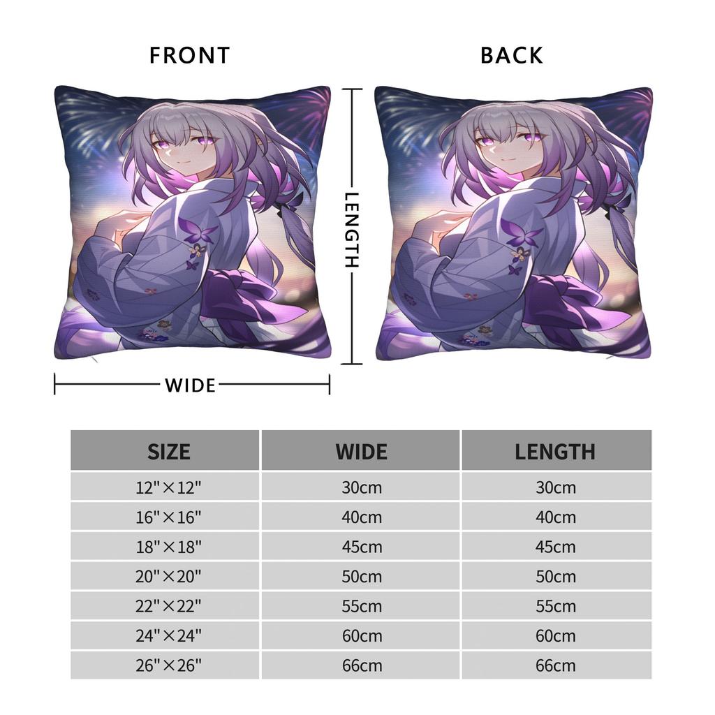 Pillow Cover Honkai Star Rail Kawaii Pillow Case For Living Room Sofa Pillowcases