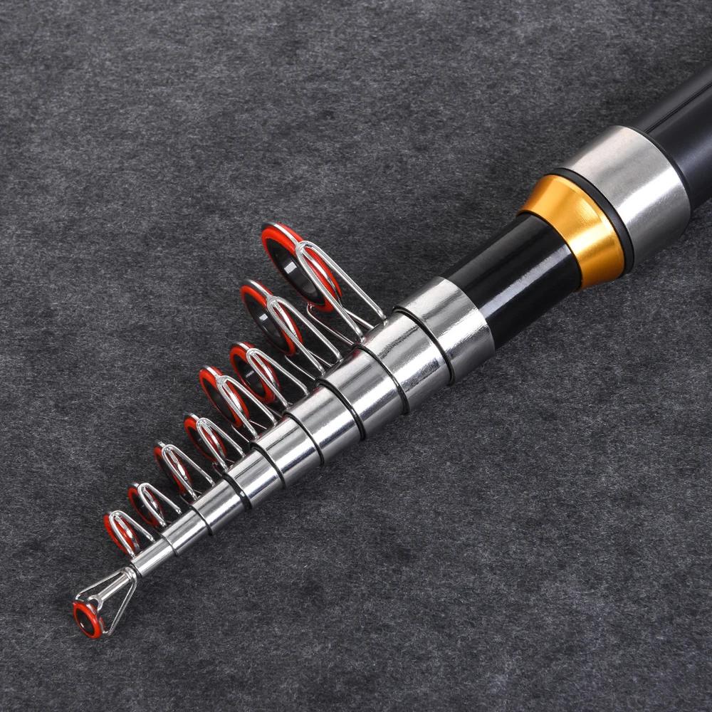 Ultra Short Mini Ice Fishing Rod Telescopic 1M-2.3M Telescopic Pocket Travel Pole for Lure Fish in Saltwater Freshwater Winter 260319
