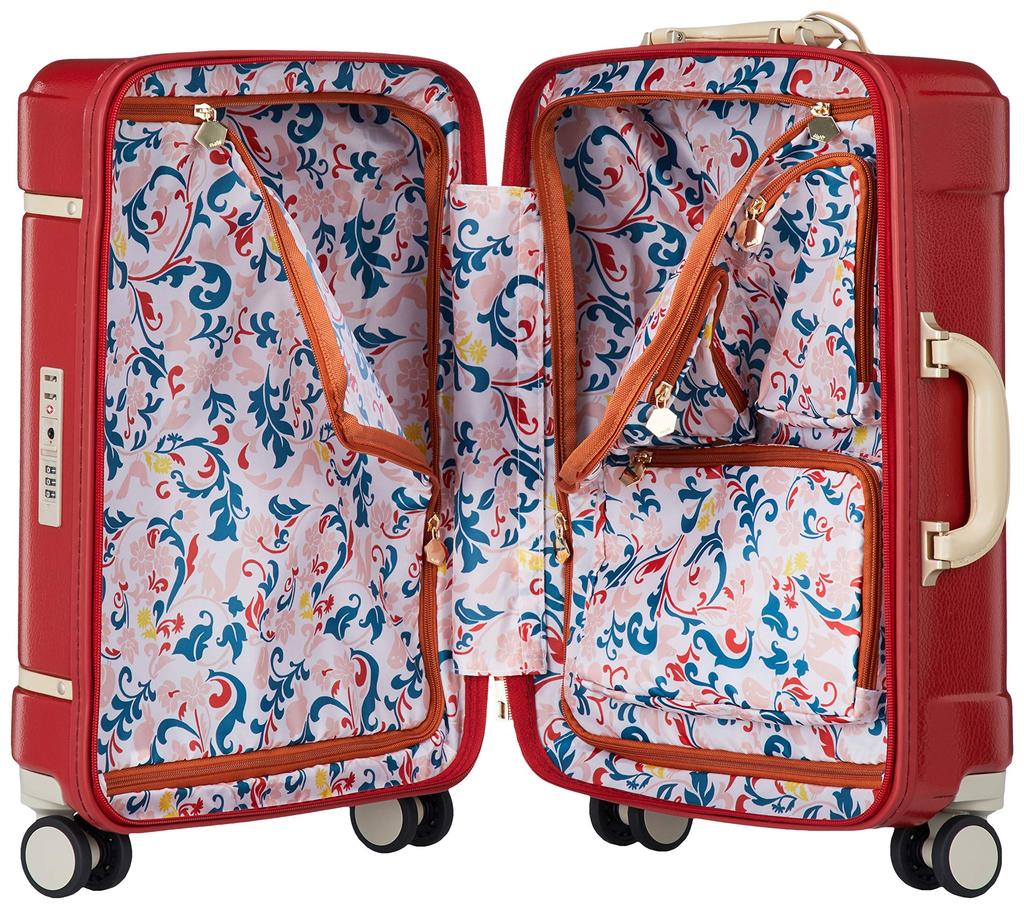 Koffer mit Rollen Doppel-Ökotasche für ca. 1 bis 3 Personen Notre 06881 54 Plant Red [Hunt] Stopper, Rollen, inklusive, Nächte, Handgepäck möglich, cm,