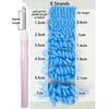 Stainless Steel Embroidery Punch Needle Set Including Adjustable 6 Head Ergonomic Handle Storage Case for Home