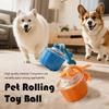 Interaktives Hundespielzeug Intelligenter rollender Ball mit bewegungsaktivierter automatischer Bewegung Quietschende Hundespielzeugbälle Welpen-Kauspielzeug Knoten-Seil