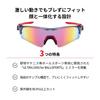 SWANS FACEONE CSK Sports Made in Mirror Red Shadow Mirror x Ultra Straight Smoke Running FO-3518 Sunglasses, Japan, Lens, (Multi-Colored Back),