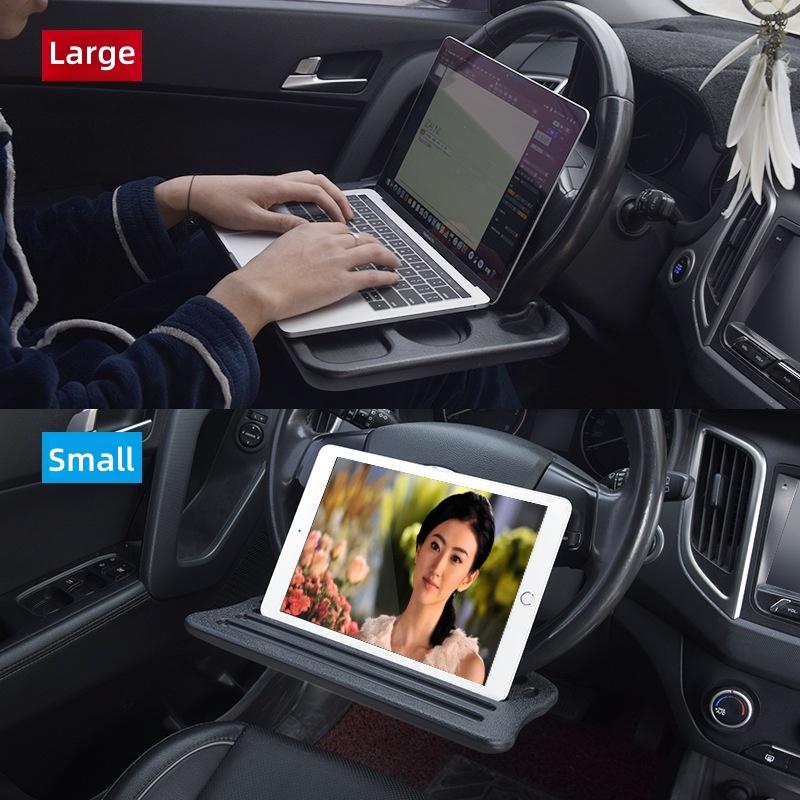 Car Portable Steering Wheel Table Bracket Car Steering Wheel Laptop Stand Beverage Food Coffee Tray Board for Working Eatingable
