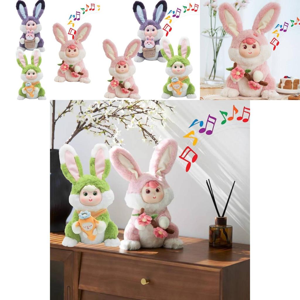 Niedliches elektrisches Plüschtier Hase, entzückende weiche Puppe, perfektes Geschenk für die Freundin