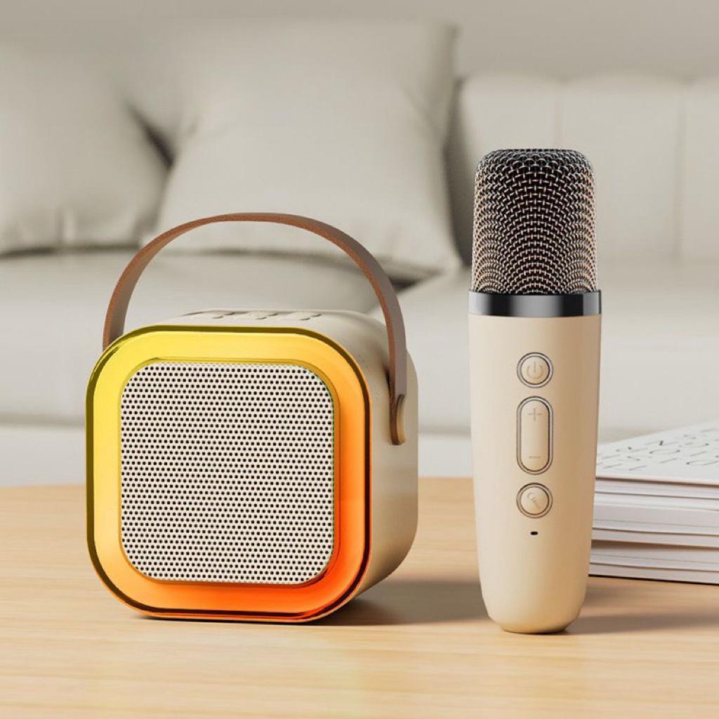 Portable K12 Bluetooth Speaker & Microphone for Outdoor Live Streaming and Home Karaoke