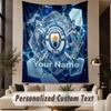 Custom Text Tapestry Manchester City Print Wall Tapestry Indoor Living Room Wall Decor