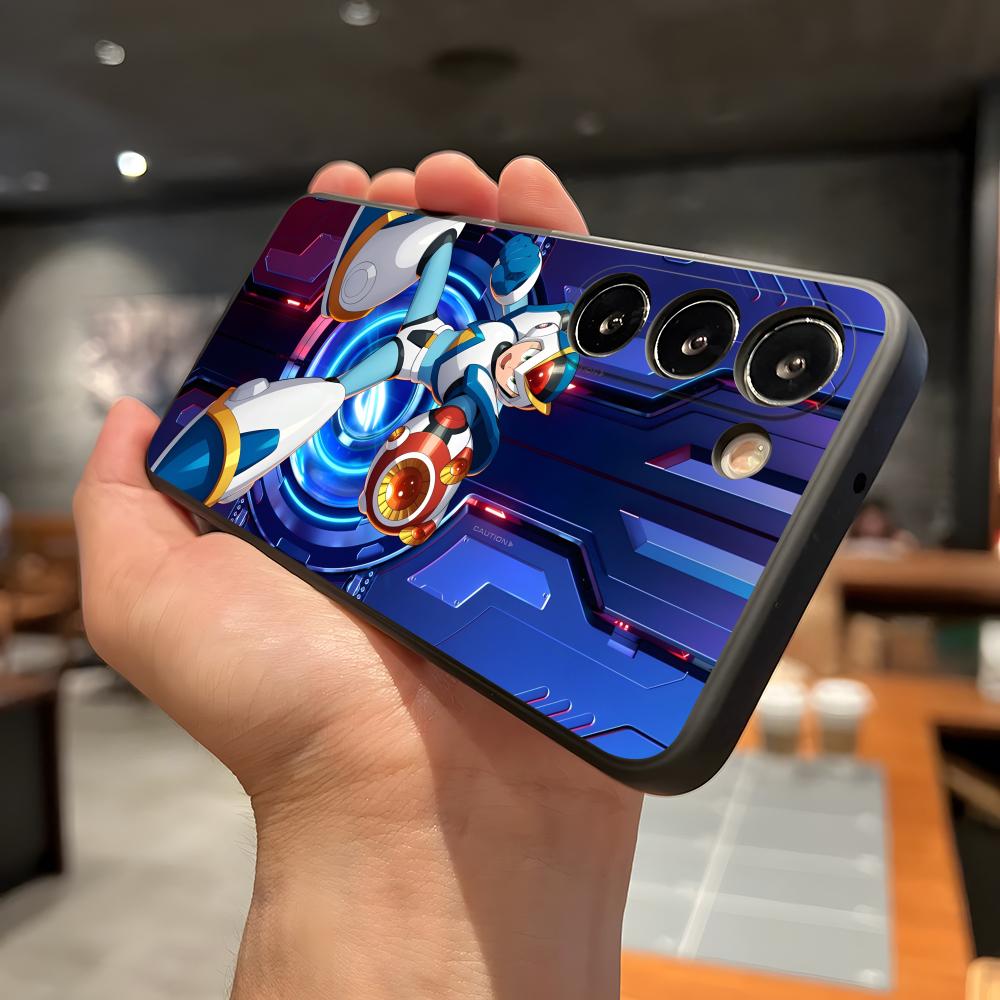 R-Rockman M-Megaman Cool Phone Case For Samsung A56 A36 A26 A16 A15 A25 A35 A55 A14 A34 A24 A54 Black Soft Shell