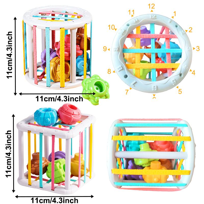Montessori Colorful Shape Blocks Sorting Game Baby Learning Educational Toys Kids Grip Training Accessories Newborn 0 12M Gift