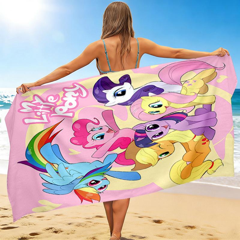 1Pc Little Pony Friendship Beach Towel, Quick Dry, Multi-Use for Beach Pool Gym Yoga Home Travel, Christmas, Halloween, Xmas Gift M929316