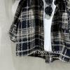 Boys Autumn Winter Thickened Brushed Plaid Shirt Korean Trendy Children Long Sleeve Top Jacket