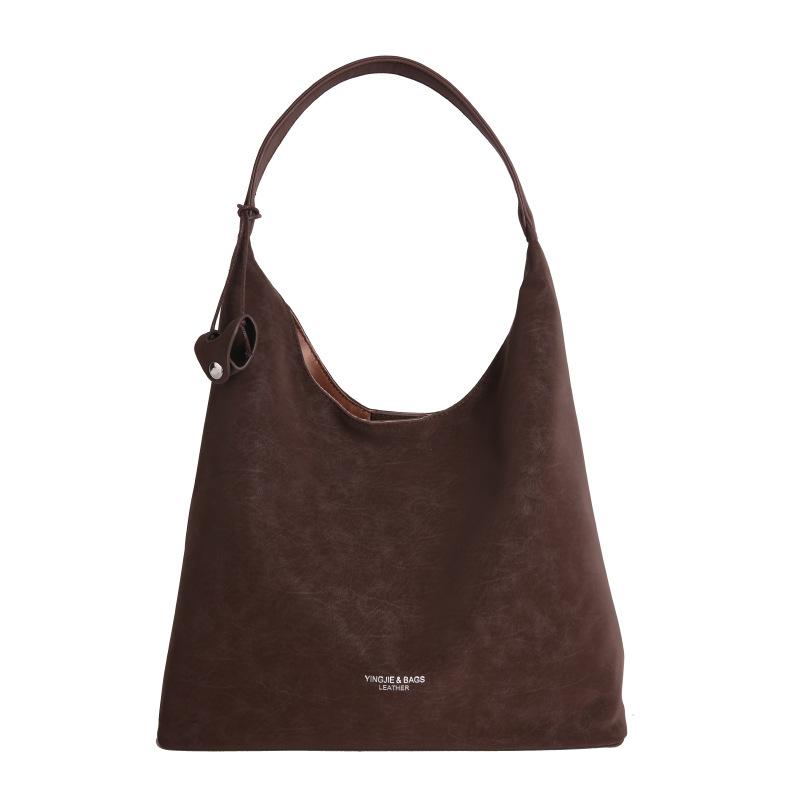 

Сумка под мышкой, Простая и вместительная одноплечевая сумка, Модная и трендовая сумка-тоут для通勤 кофейный