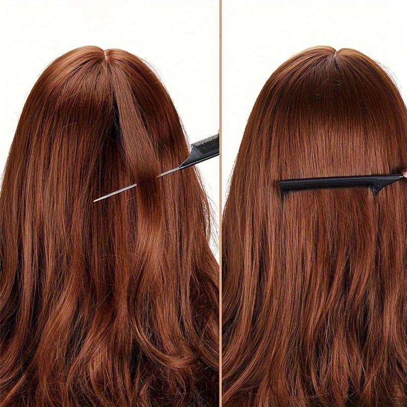 Tail Comb, A Steel Pin-Shaped Protruding Hair Dye Comb - Hair Salon Designed Hair Comb with Haircut Partitioning and Pointed Tail Design