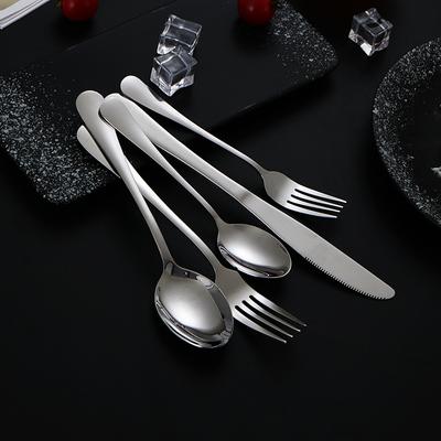 Modernes silbernes Geschirr-Set aus Edelstahl, Besteck, Besteck, Esszimmer, Messer, Gabel, Löffel, Küchenutensilien, westliches Geschirr
