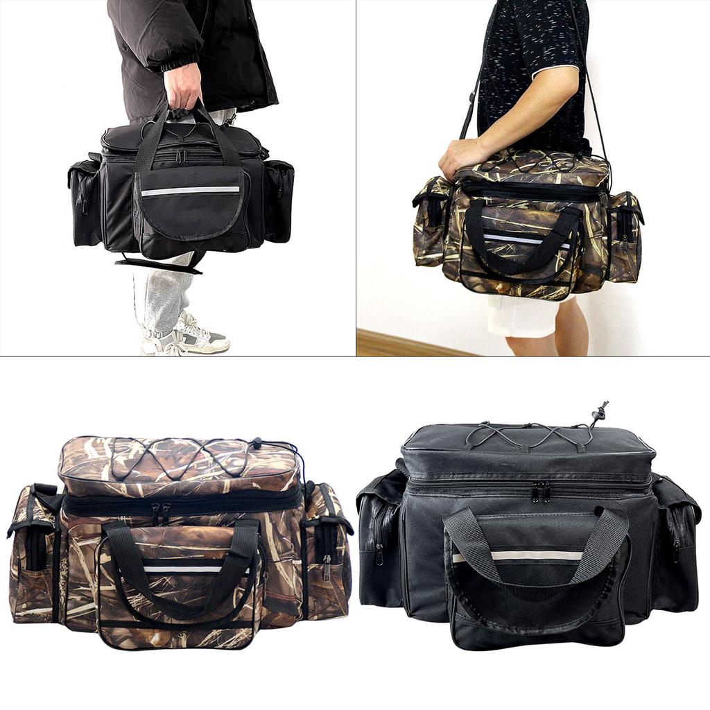 Zaino Borsa per Attrezzatura da Pesca da Esterno Impermeabile Multitasche Borsa per Riporre Attrezzatura da Pesca Borsa Portatile ad Alta Capacità Resistente