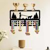 Wall Mounted Holder with Hooks Display Rack for Sports Awards and Medals