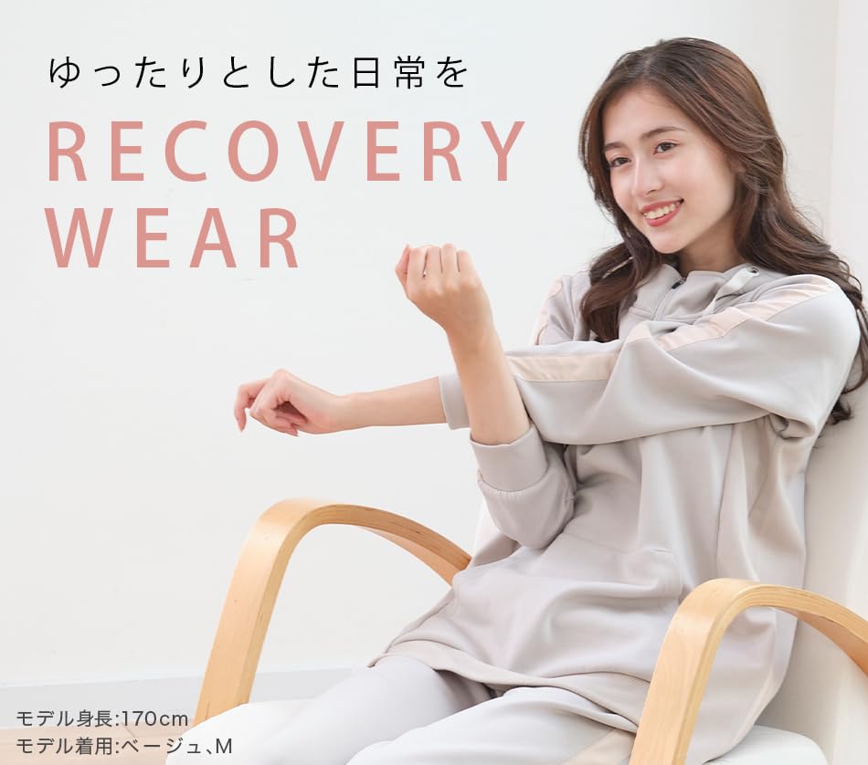 phiten Recovery Wear Tunic Hoodie, Women's, Black, Size M