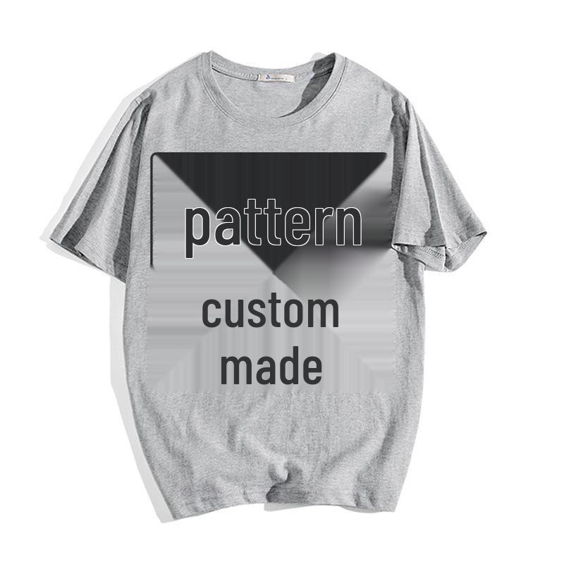 

Футболка с коротким рукавом и круглым вырезом с графическим принтом на заказ - Свободный крой, Минимальный заказ - 1 штука Small