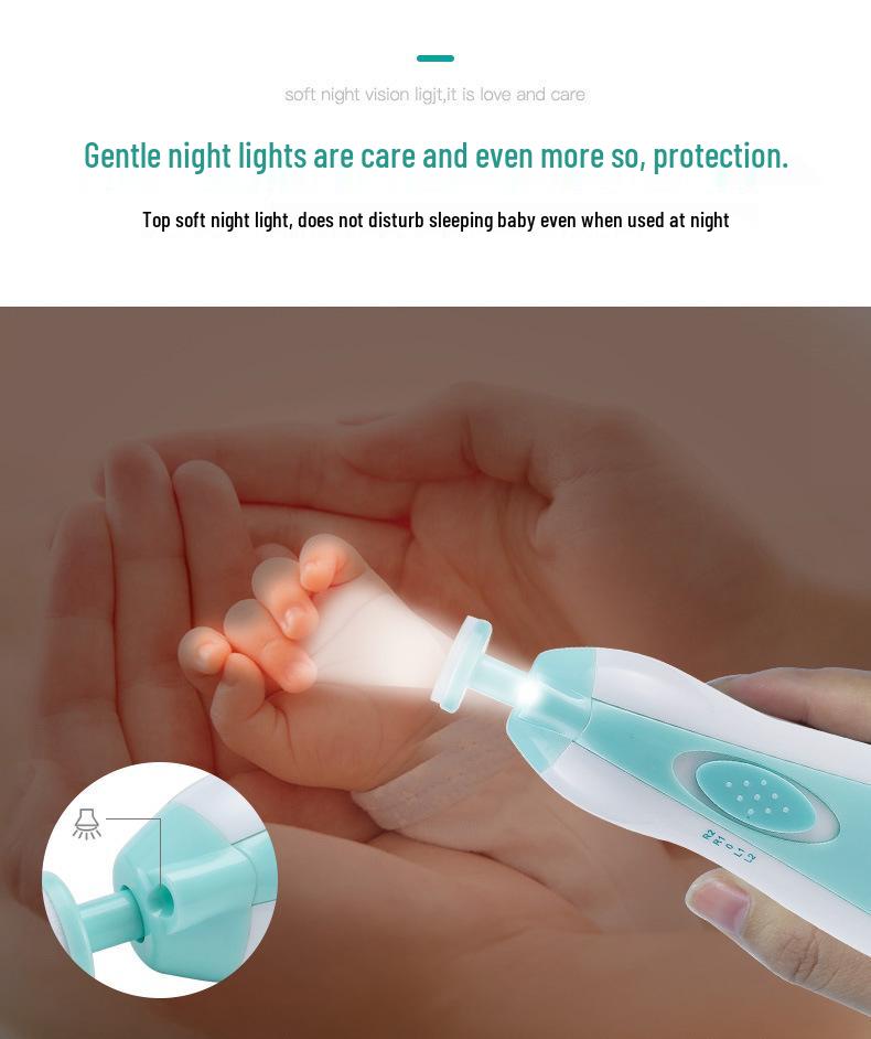 Electric Nail Grinder for Infants and Toddlers - Safe Baby Nail Trimming Tool
