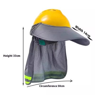 1 Stück Sommer Sonnenschutz Sicherheitshelm Nackenschutz Helme Reflektierender Schirm Reflektierende Kappe Abdeckung Für Bauarbeiter