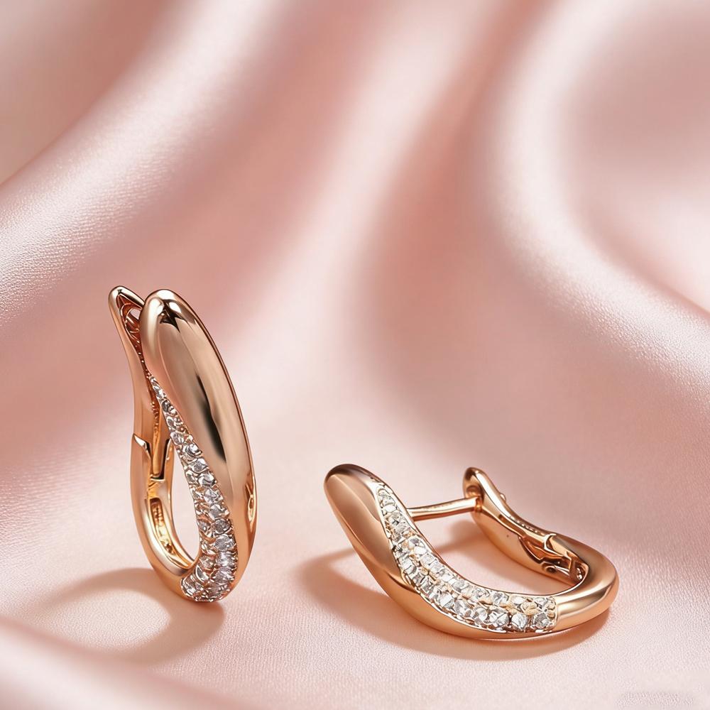 SIMJOO Новые элегантные и простые серьги женские медные с инкрустацией цирконом персонализированные геометрической формы серьги Серьги с цирконами