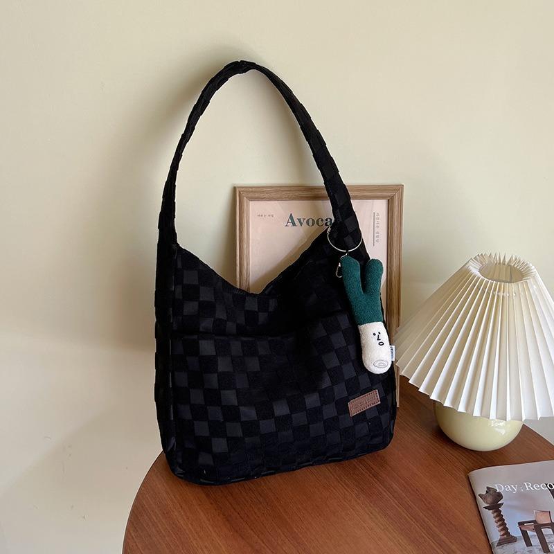 Large-capacity Bag Women's Versatile Autumn New Canvas Shoulder Bag with Simple Texture and Niche Casual Tote Bag