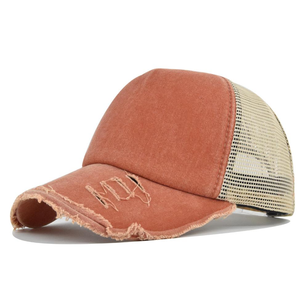 Custom Unisex Washed Retro Cotton Outdoor Sport Printing Logo Trucker Hats Distressed Vintage 6 Panel Blank Plain Baseball Caps