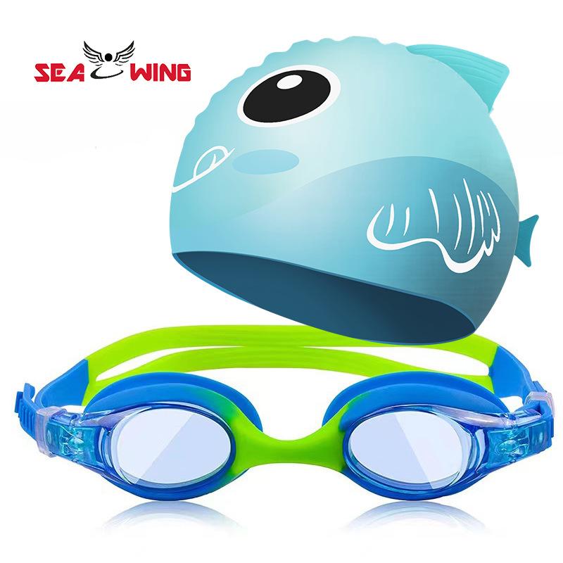 Children's swimming goggles for girls and boys, waterproof, anti-fog, high-definition swimming goggles for teenagers, racing training, myopia