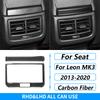 For Seat Leon MK3 2013-2020 Carbon Fiber Central Navigation Radio CD AC Door Gear Shift Panel Trim Set Car Accessories Sticker