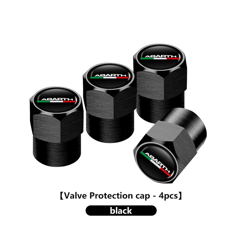 4pcs Aluminum Dustproof Protection Cap Car Wheel Tire Valve For Abarth 595 695 500 124 Spider 4S Panda 5CC TC