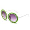 European and American brands retro exaggerated sunglasses sunglasses women tide diamond rihanna metal wind
