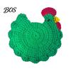 Animal Shaped Coasters Crochet Hen Coaster, Handmade Chicken Shape Knitted Mat Novelty Gift for Coffee Cup, Cute Kitchen Countertop Bar Accessory