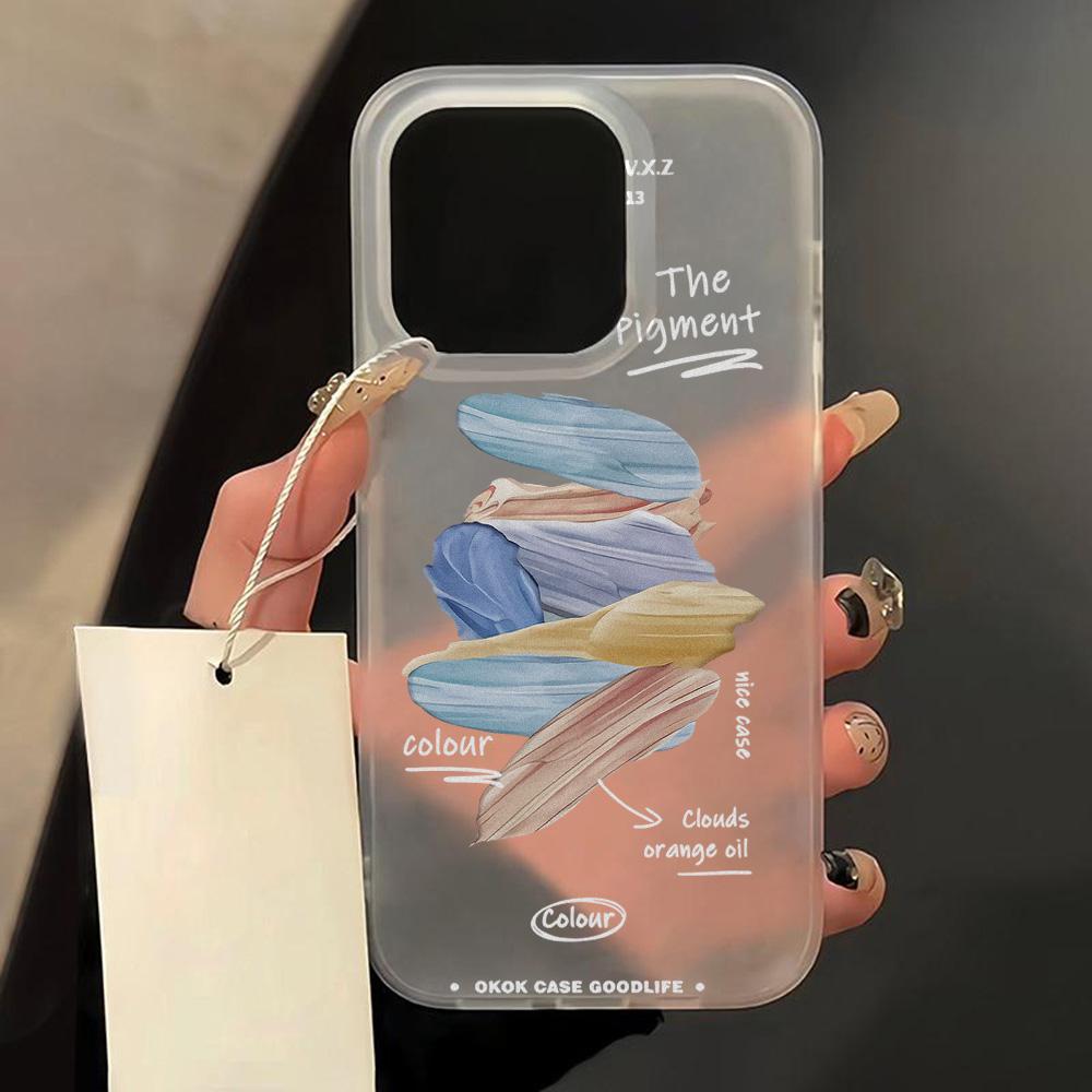 Silicone Phone Case for iPhone 13 Pro Max Funda iPhone 11 15 16 14 Plus 12 Mini 16promax 13promax Transparent Matte Lable Cover