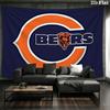 Chicago Bears Wall Tapestry, Aesthetic Printed Fabric Blanket, Suitable for Bedroom, Living Room, and Home Decor.