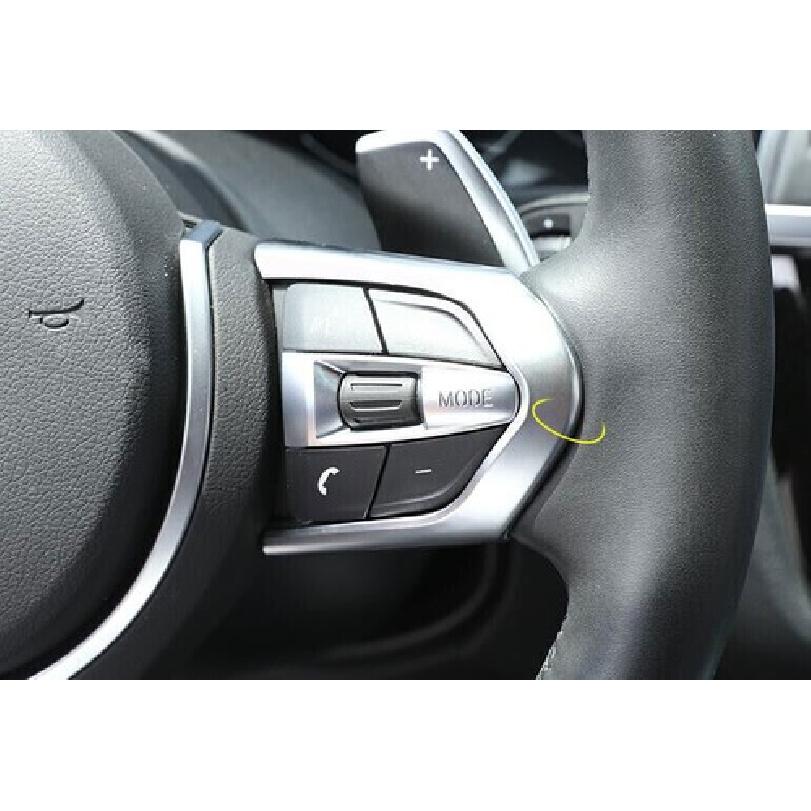 Steering Wheel For BMW M3 M4 F80 F82 M5 X5M Cover Trim Button Frame Matte Silver