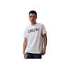 Calvin Klein Gradient Rainbow Letter Print Breathable Short Sleeve T-Shirt Unisex Tops White J318289YAF