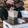 Camping Spice Kits Travel Spice Holder Hiking Spices Set 6Pcs Spice Jar with Storage Box Portable Spice Seasoning Box