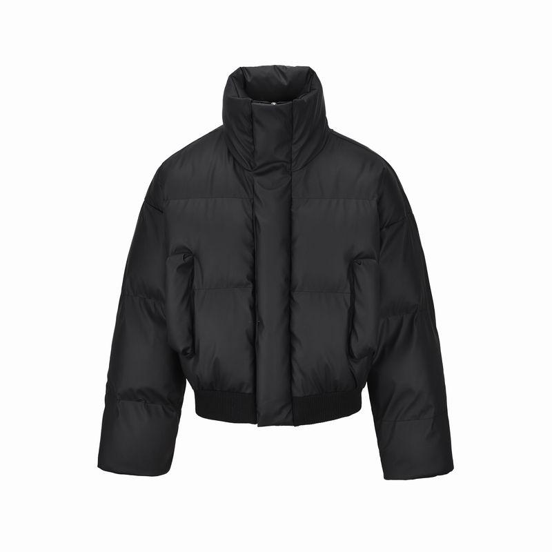 Blaexit American-Style Cleanfit Quilted Short Cotton Jacket for Men, Winter Fleece-Lined Thick Coat, Warm Puffer Jacket
