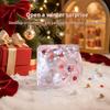 Natale Spremibile Rimbalzo Lento Morbido TPR Fidget Fiocco di Neve Incastonato Glitter e Design a Bolle Anti-Ansia Adulti