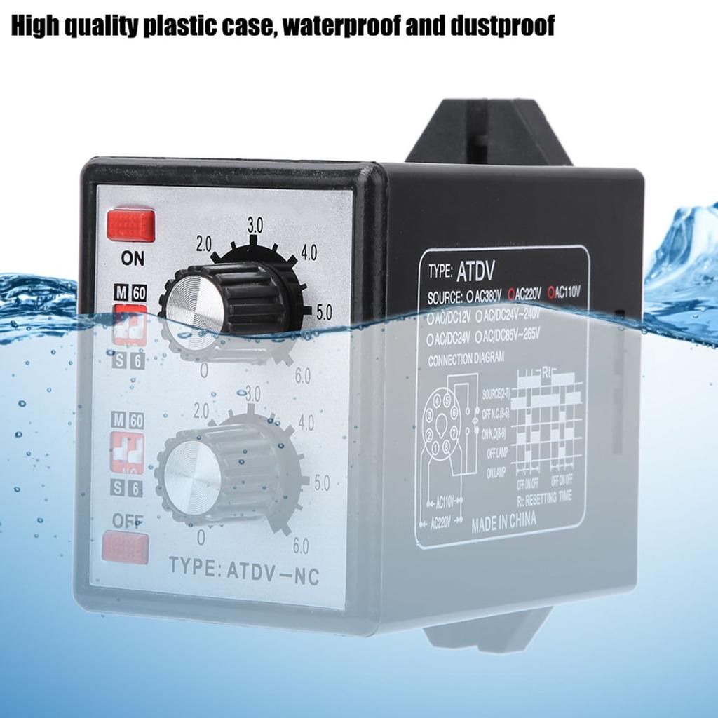 Włącz Wyłącz Podwójny przekaźnik czasowy Pokrętło sterujące Przełącznik czasowy 6S60M AC 220V