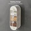 Seasoning Jar 5 Grid Transparent Seasoning Box Spice Pot Sealed Spice Container Food Prep Area Supplies Wall-Mounted Seasoning Box for Home