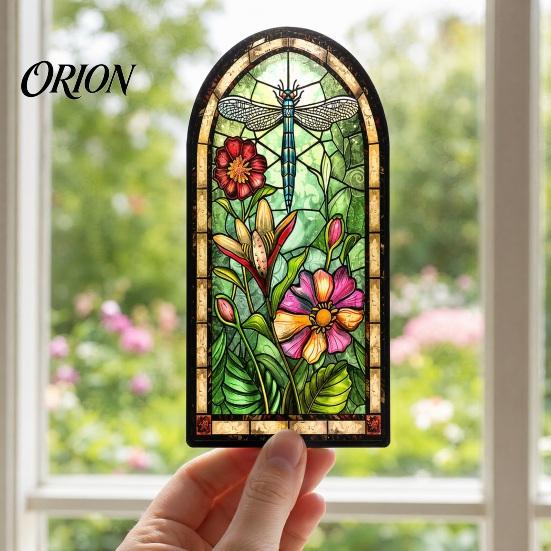 Floral Pattern Bookmark Stained Glass Flower Bookmark, Acrylic Suncatcher Plant Book Page Marker, Gifts for Bookish, Women Retro Style
