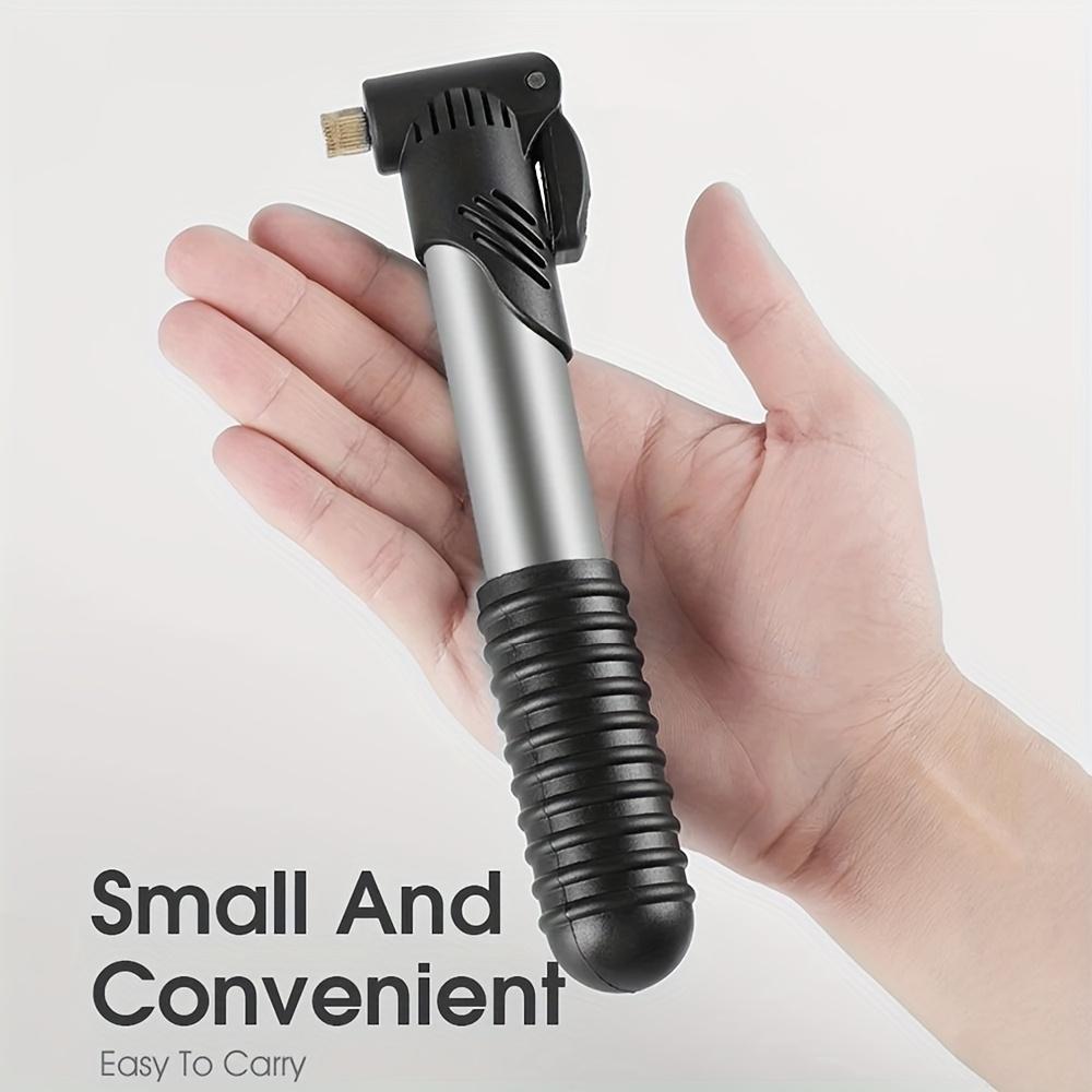 Portable 70PSI Aluminum Alloy 1pc Mini Folding Pump - Manual Inflator for Bicycles, Road Vehicles, Balls, and Toys