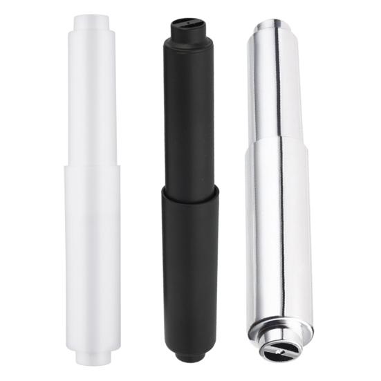 Toilet Tissue Roll Holder Bathroom Paper Rack Adjustable Design Universal Fit Simple Installation Spring Loaded Toilet Roll Holder