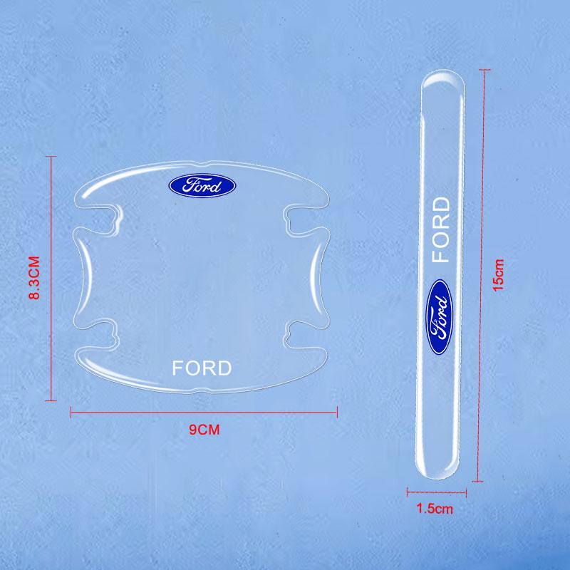 8PCS Anti Scratch Stickers Car Door Handle Cup Protector Film For Ford Escape Kuga Mondeo Ecosport Fiesta Focus 2 3 MK1 2 Fusion