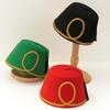 Black Tassel Turkish Fez Hat Gold Leaf Decor Felt Party Hats Morocco Cap  Theme Banquet