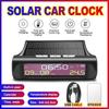 Car USB Solar Charge Smart Digital Clock Calendar Time Temperature LED Display Automobile Interior Accessories Auto Start