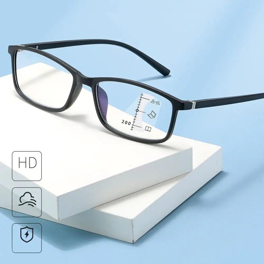 Seemfly Progressive lesebriller Menn Kvinner Blålysblokkerende Multifokale Presbyopiske Briller Ultralette Dioptri +1.0 +1.5 2.0